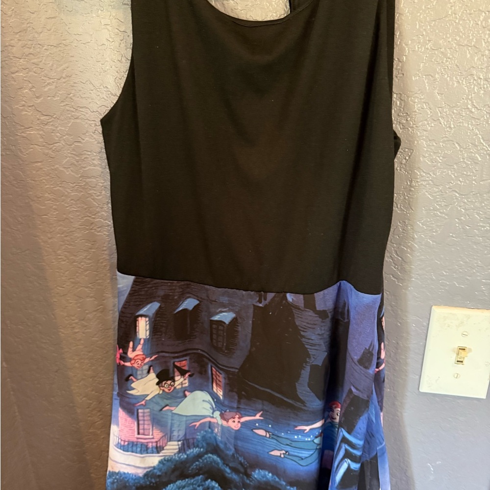 Disney Black and Blue Midi Dress